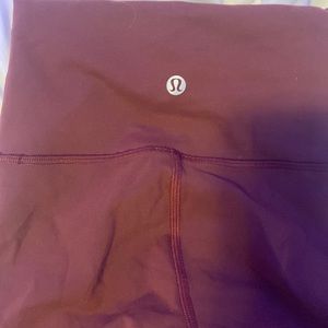 red merlot lululemon leggings